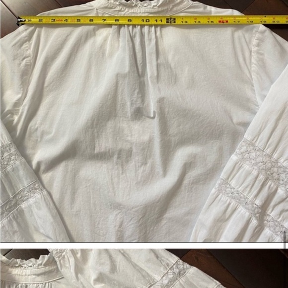 SOLD - White Lace Blouse - Picture 6 of 9